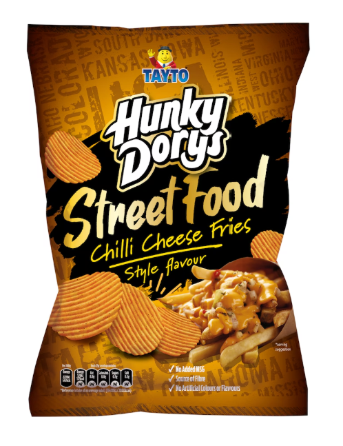 Tayto Hunky Dory Street Food Chilli Cheese Fries Style Flavour